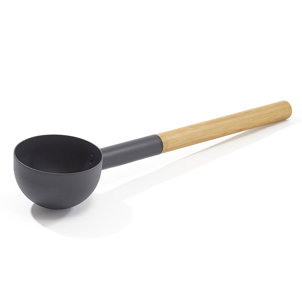 Ladle,Alum,Bamboo,Black