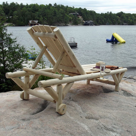 Dundalk Leisurecraft Canadian Timber Adirondack Chaise Lounge