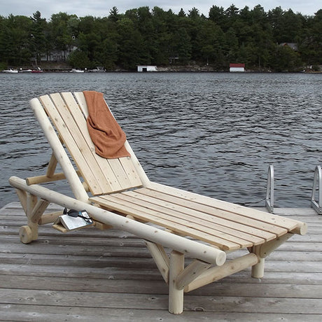 Dundalk Leisurecraft Canadian Timber Adirondack Chaise Lounge