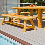 Dundalk Leisurecraft Canadian Timber 96" Outdoor Dining Bench