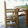 Dundalk Leisurecraft Canadian Timber Outdoor Dining Arm Chair