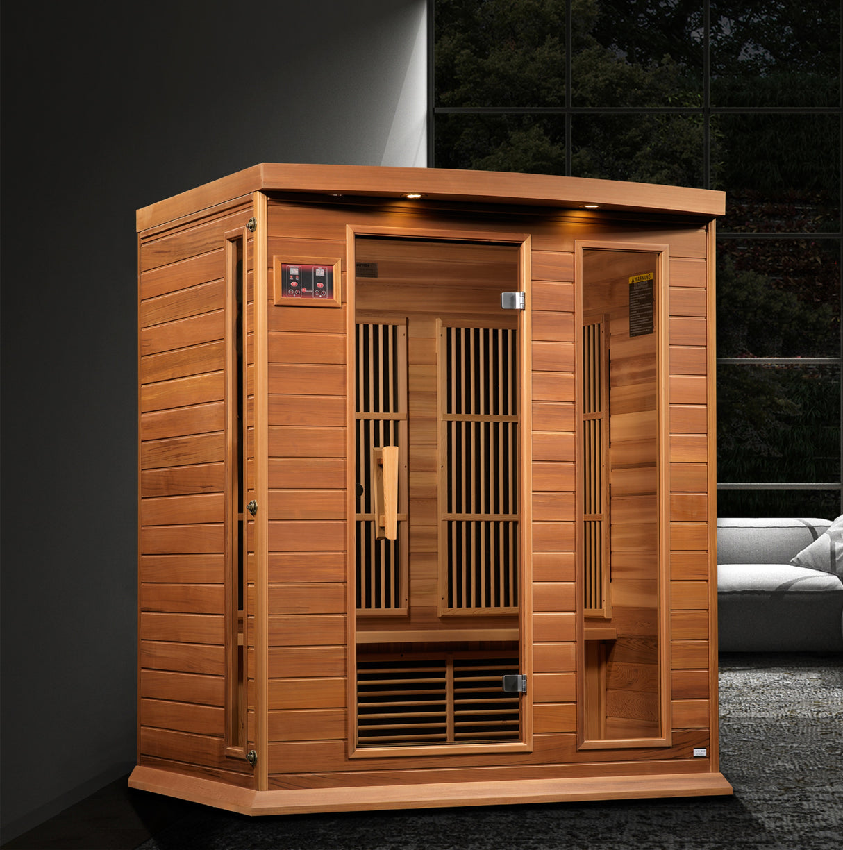 Maxxus Montilemar 3-Person Near Zero EMF Sauna - Luxurious spa sauna for three with advanced EMF protection