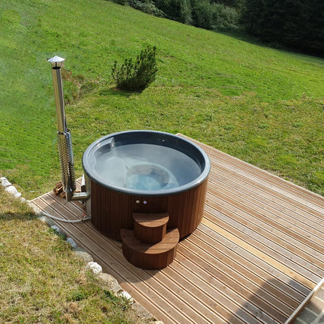 Saunalife 6-Person Wood-Fired Hot Tub Spa Model S4B S4N