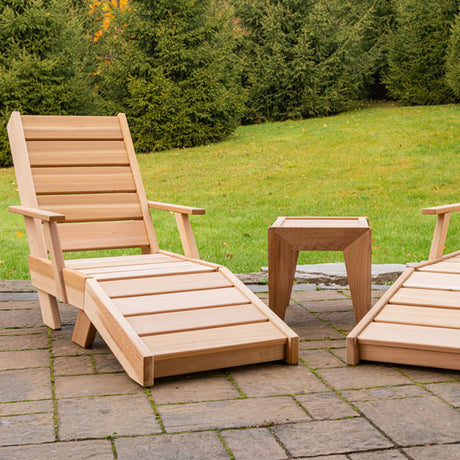 Dundalk Leisurecraft Canadian Timber Pacific Modern Outdoor Lounge Chair