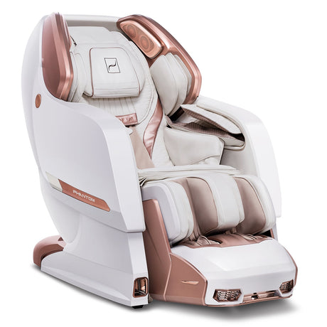 White Bodyfriend Phantom II Luxury Massage Chair at Aurora Sanctuary - Best Relaxation and Comfort Experience