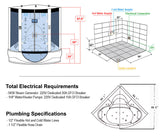 Maya Bath Platinum Superior Steam Shower Tub Combo with TV