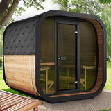 SaunaLife Luxury 6 person Outdoor Sauna with premium glass front