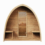 SaunaLife Garden Series G3 Outdoor Sauna Kit front view - Aurora Sanctuary