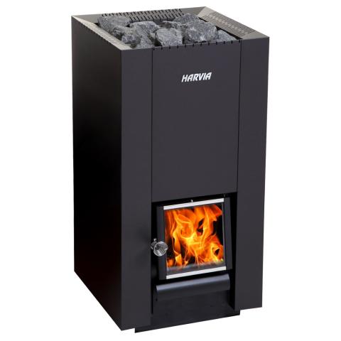 Harvia Wood Burning Sauna Stove | The Linear 28 Sauna Wood Burning Heater 22kW