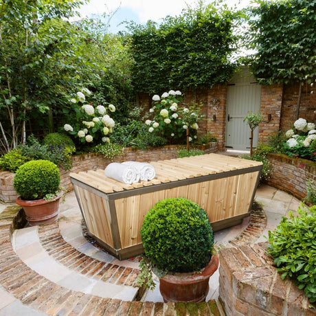 Canadian Timber Cold Plunge Tub - Premium Package at Aurora Sanctuary, perfect relaxation getaway