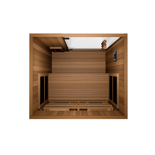 Top view of Finnmark FD-1 Full Spectrum 1-Person Infrared Sauna at Aurora Sanctuary