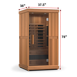 Finnmark FD-1 Full Spectrum 1-Person Infrared Sauna by Aurora Sanctuary - Dimensions Image