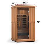 Finnmark FD-1 Full Spectrum 1-Person Infrared Sauna by Aurora Sanctuary - Dimensions Image