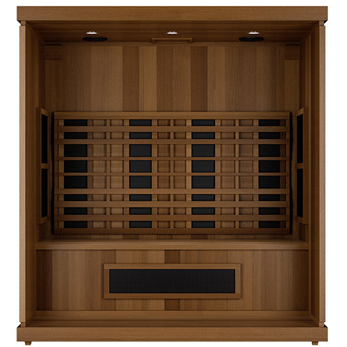 Experience ultimate relaxation in the spacious Finnmark FD-3 Full Spectrum 4-Person Infrared Sauna at Aurora Sanctuary | Shop Now