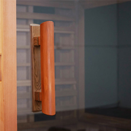 Finnmark FD-1 Full Spectrum 1-Person Infrared Sauna door handle - Aurora Sanctuary