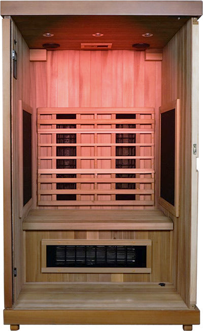 Shop the Finnmark FD-2 Full Spectrum 2-Person Infrared Sauna at Aurora Sanctuary for a rejuvenating experience