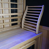 Finnmark FD-1 Full Spectrum 1-Person Infrared Sauna interior by Aurora Sanctuary