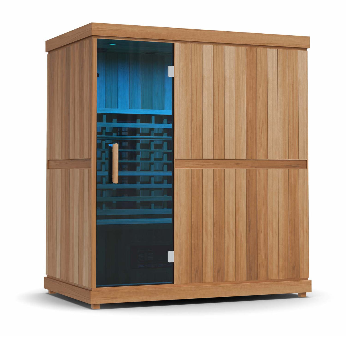 Experience the ultimate relaxation in the Finnmark FD-3 full spectrum 4-person infrared sauna at Aurora Sanctuary