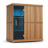 Experience the ultimate relaxation in the Finnmark FD-3 full spectrum 4-person infrared sauna at Aurora Sanctuary