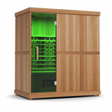 Experience ultimate relaxation in the Finnmark FD-3 Full Spectrum 4-Person Infrared Sauna at Aurora Sanctuary