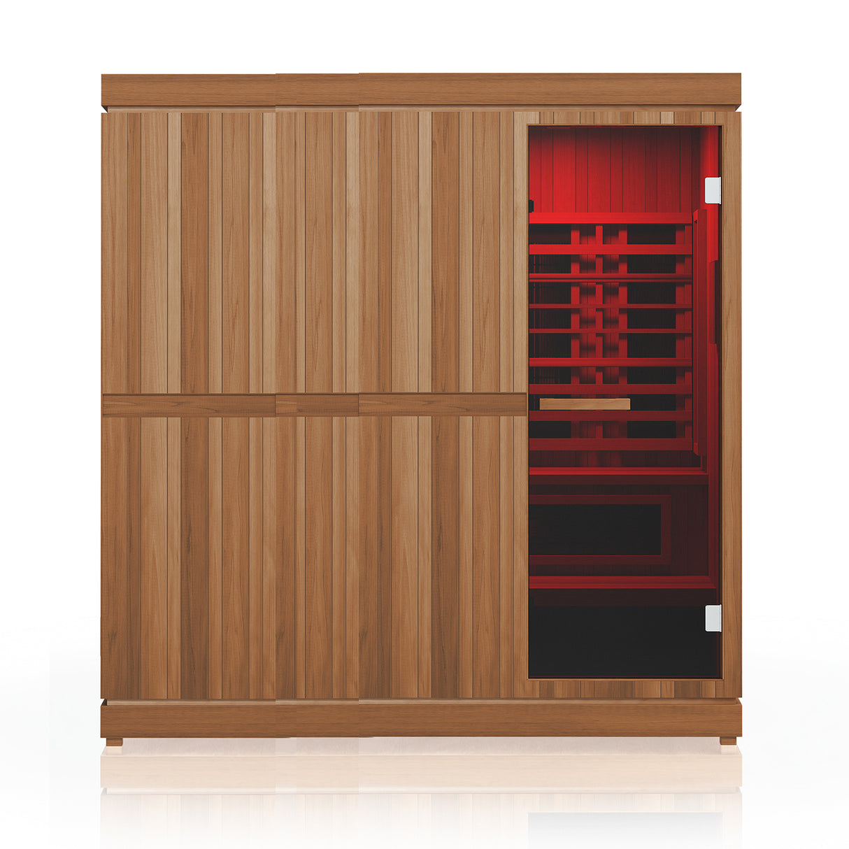 Experience ultimate relaxation in the Finnmark Trinity XL Infrared Steam Sauna Combo available at Aurora Sanctuary