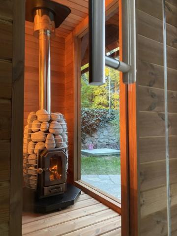 Sauna Wood Stove Chimney Set Thru-Ceiling