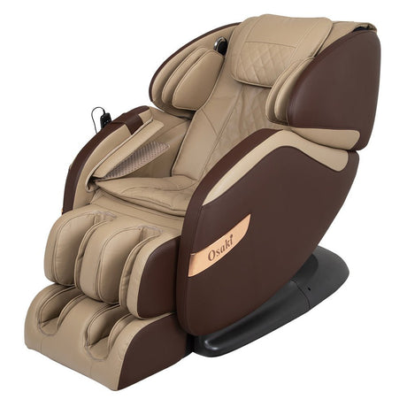 Brown and beige Osaki OS Champ Massage Chair from Aurora Sanctuary Collection - Luxury relaxation at home