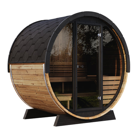 SaunaLife Elegance Series 4-Person Barrel Sauna - Relaxation and Luxury