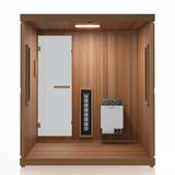 Image of Finnmark Trinity XL Infrared Steam Sauna Combo offered by Aurora Sanctuary for a luxurious and rejuvenating sauna experience