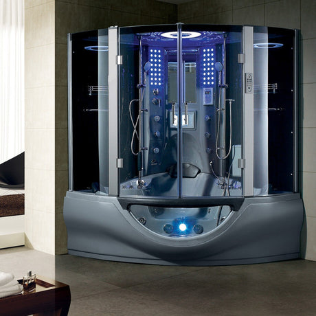 Maya Bath Valencia Steam Shower Tub Combo with TV